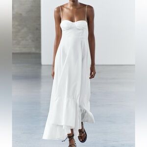 ZW COLLECTION RUFFLED POPLIN DRESS
WHITE 0/2673/297/250/03